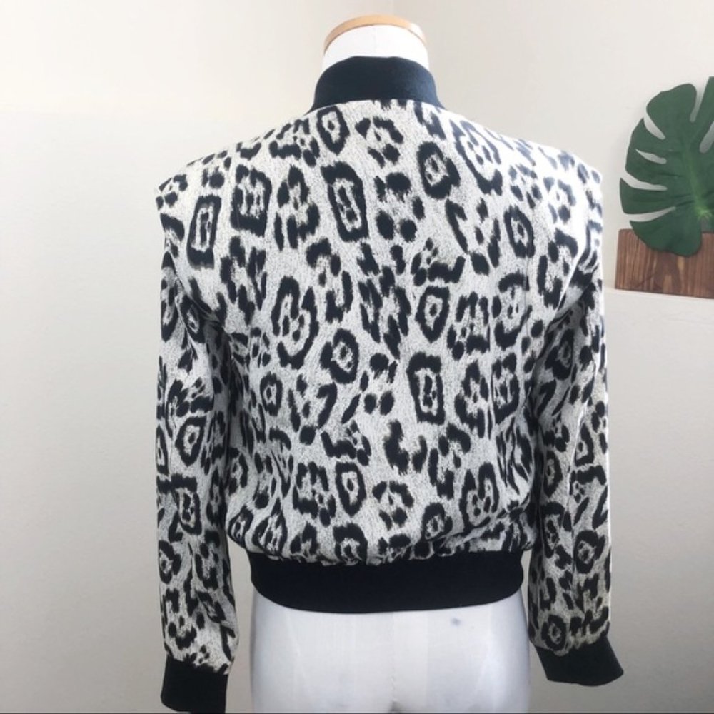 Joes Jeans 100% Silk Reversible Leopard Print Bomber Jacket, Size: L - Picture 2 of 8